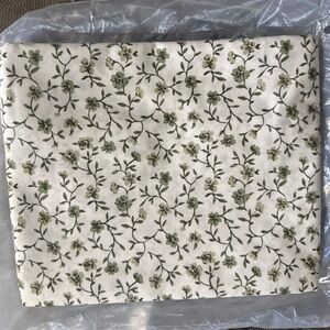 Quince Green and Cream Floral Pillow Cases